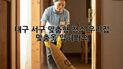 대구 서구 맞춤형 청소🧹✨ 우리집 맞춤옷 입혀봐요!