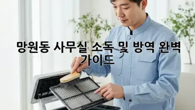 망원동 사무실 소독 및 방역 완벽 가이드
